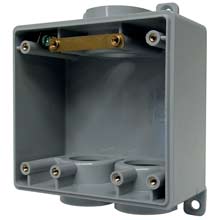 Electrical Supplies - Electrical Boxes &amp; Covers - PVC Double Gang Boxes