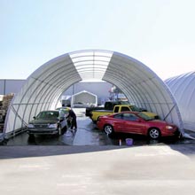 Tension Fabric Structures - ClearSpan Freestanding Poly Building 20'W x 12'H x 36'L