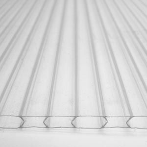 Twin Wall - Clear 8mm - 1UV + DRP- Polycarbonate Sheets