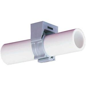 4” PVC White Pipe Hanger / Mounting Bracket – UV Stable Plumbing Fastener – Scepter/Cantex
