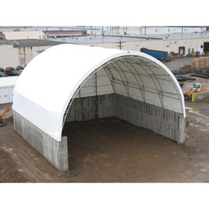 ClearSpan&#153; Round Extra-Tall HD Building - 65'W x 80'L White