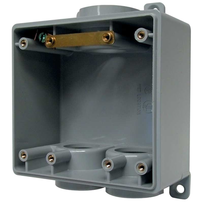 PVC Double Gang Box 1/2", 3/4" and 1" FSCC2 TekSupply