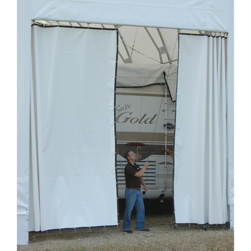 7.5 oz. Custom Tarps w/grommets DrawCurtain Fabric Room Divider