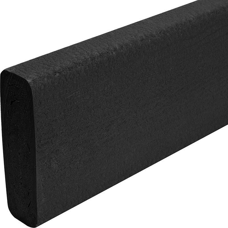 Recycled Plastic Lumber 2" x 6" x 12' Black TekSupply