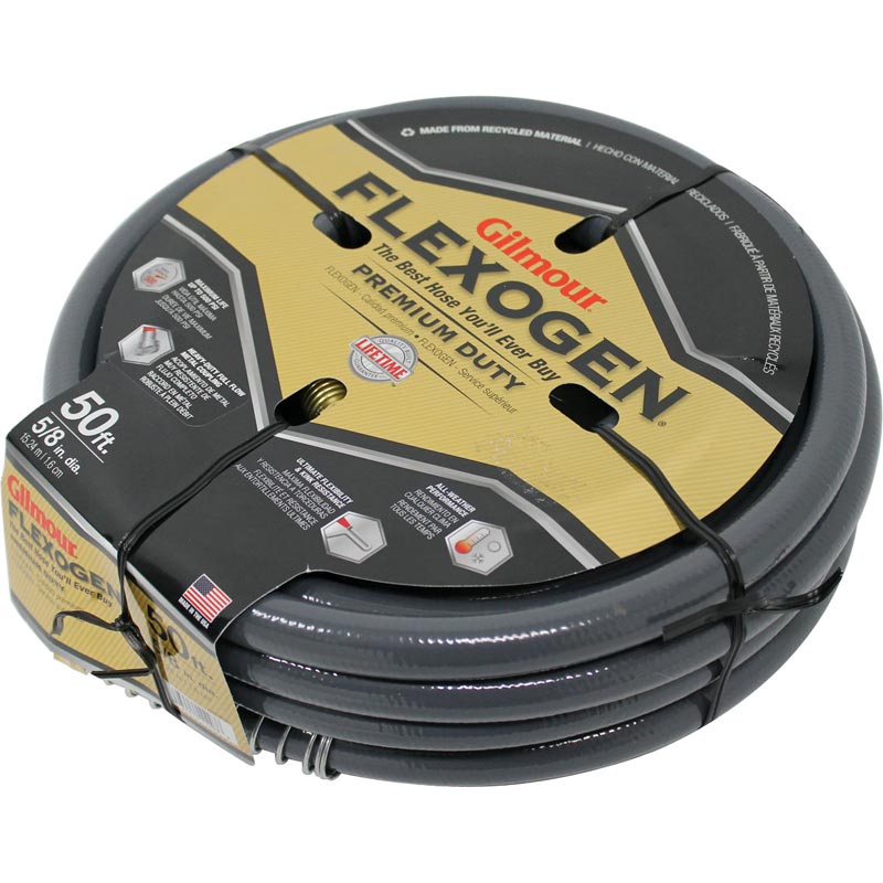 Gilmour Coupled Flexogen Garden Hose 3/4" x 75'L TekSupply